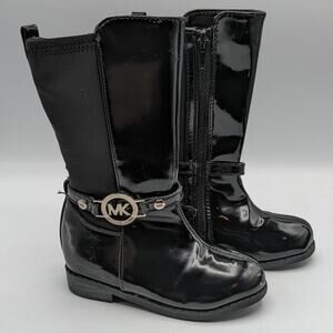 Michael Kors Little Girls Size 6 Lil Winnie Black Half-Calf Boot Toddler
